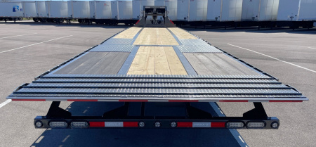 New MAXX-D YDX 102"X 40' Dual Tandem Gooseneck Flatbed Equipment Trailer w/ Hydraulic Dove & Jacks:15K Axles