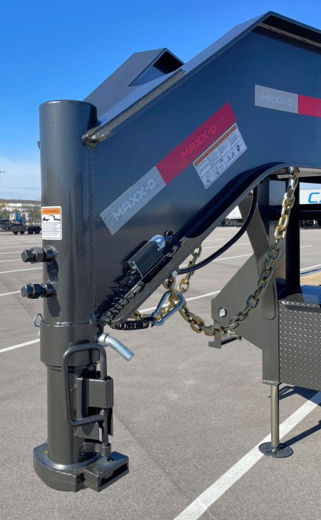 New MAXX-D YDX 102"X 40' Dual Tandem Gooseneck Flatbed Equipment Trailer w/ Hydraulic Dove & Jacks:15K Axles