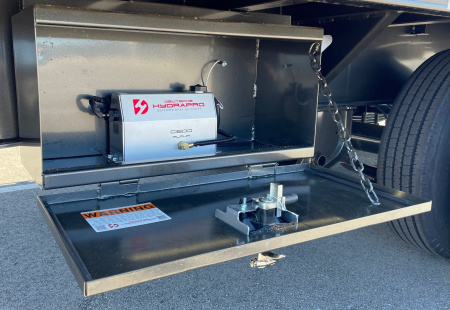 New MAXX-D YDX 102"X 40' Dual Tandem Gooseneck Flatbed Equipment Trailer w/ Hydraulic Dove & Jacks:15K Axles