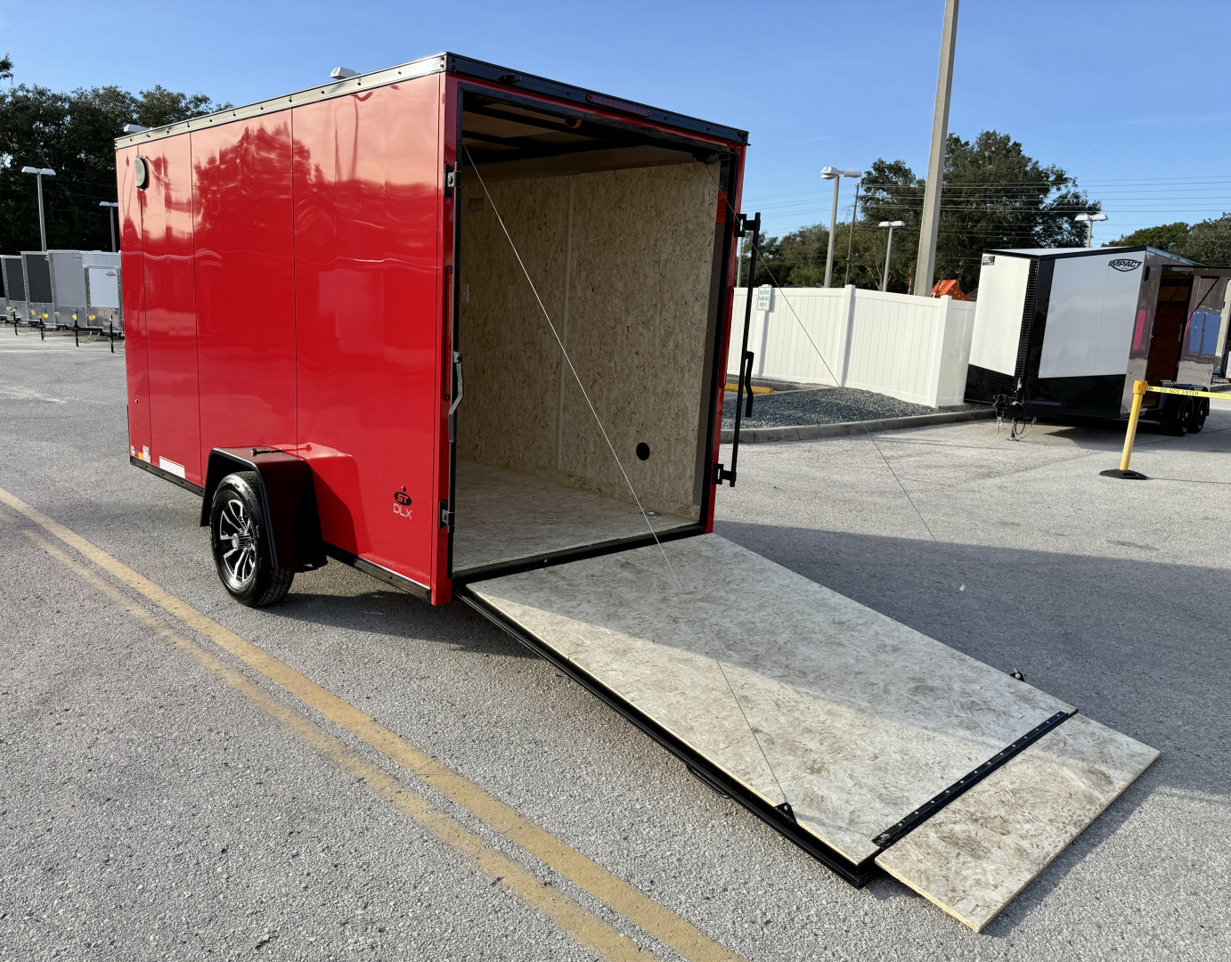New 2026 Pace American 6x12 Rear Ramp Door 3K Cargo / Enclosed Trailer