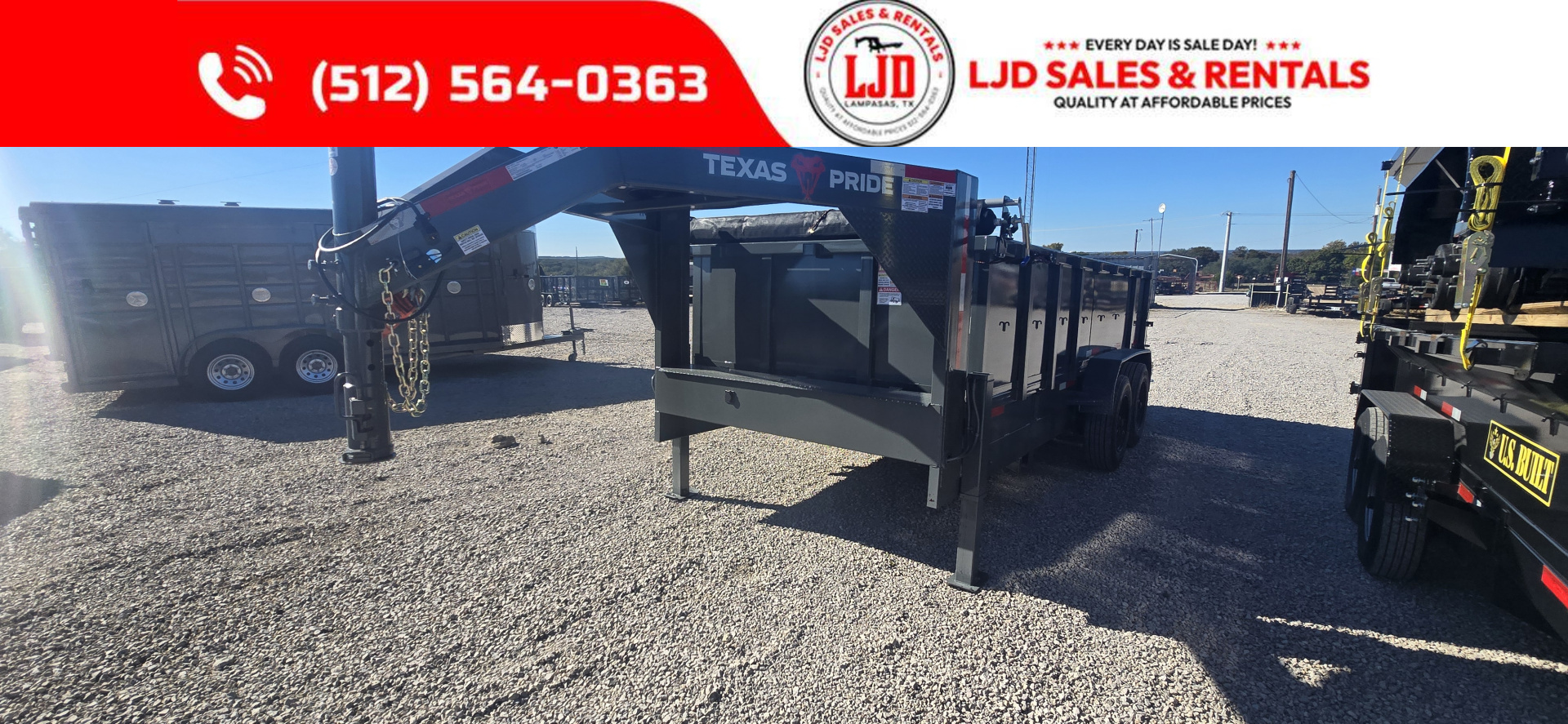 New 2026 Texas Pride - Gooseneck - 16' x 3' - 18 Ply - Spare - Dump Trailer