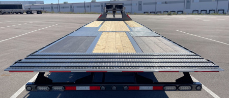 New MAXX-D YDX 102"X 32' Dual Tandem Gooseneck Flatbed Equipment Trailer w/ Hydraulic Dove & Jacks:15K Axles