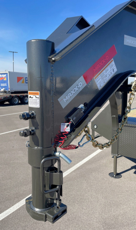 New MAXX-D YDX 102"X 32' Dual Tandem Gooseneck Flatbed Equipment Trailer w/ Hydraulic Dove & Jacks:15K Axles