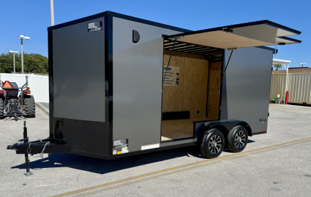 New 2026 Pace American 7.5x16 Rear Ramp Door 7K Black Out Package Cargo / Enclosed Trailer