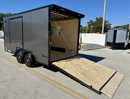 New 2026 Pace American 7.5x16 Rear Ramp Door 7K Black Out Package Cargo / Enclosed Trailer
