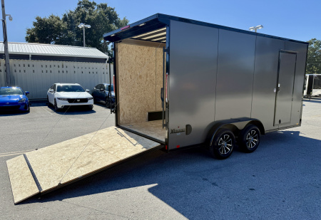New 2026 Pace American 7.5x16 Rear Ramp Door 7K Black Out Package Cargo / Enclosed Trailer