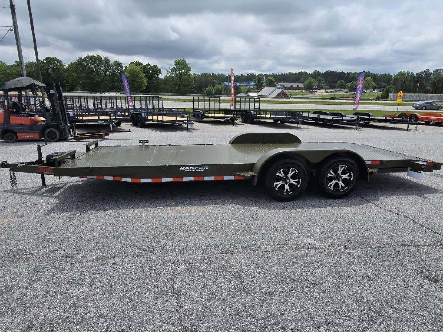 New 2026 7K 82X20 DELUXE STEEL FLOOR CAR HAULER WITH MAG WHEELS