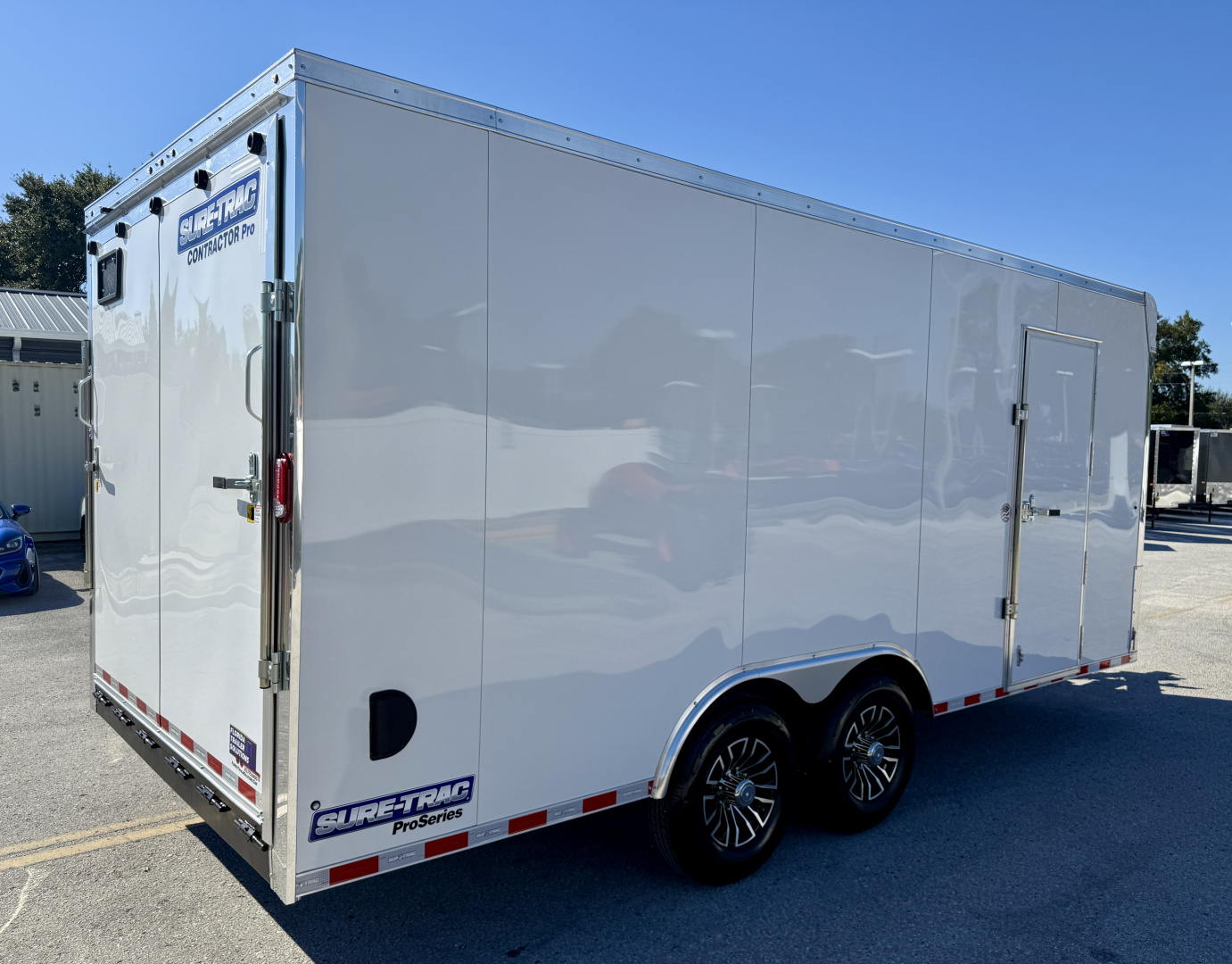 New 2026 Sure-Trac 8.5x18 Contractor Pro 14K Rear Ramp Door Cargo / Enclosed Trailer