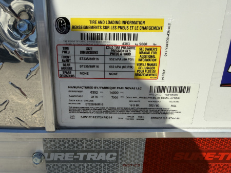 New 2026 Sure-Trac 8.5x18 Contractor Pro 14K Rear Ramp Door Cargo / Enclosed Trailer