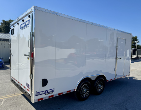 New 2026 Sure-Trac 8.5x18 Contractor Pro 14K Rear Ramp Door Cargo / Enclosed Trailer