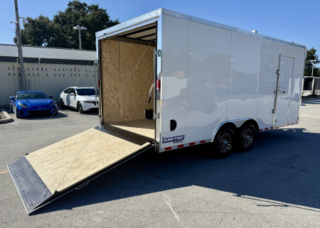 New 2026 Sure-Trac 8.5x18 Contractor Pro 14K Rear Ramp Door Cargo / Enclosed Trailer