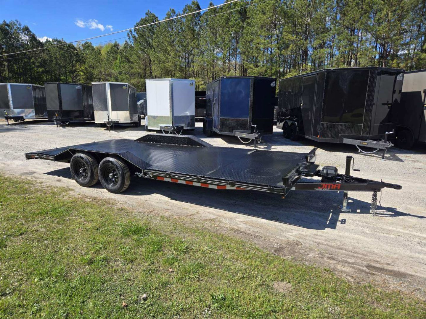 New 2026 10K 102X20 STEEL FLOOR CAR HAULER WITH WINCH PLATE AND BATTERY BOX