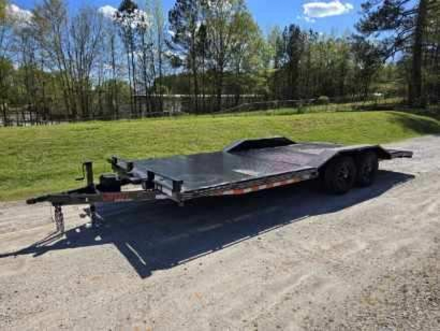 New 2026 10K 102X20 STEEL FLOOR CAR HAULER WITH WINCH PLATE AND BATTERY BOX