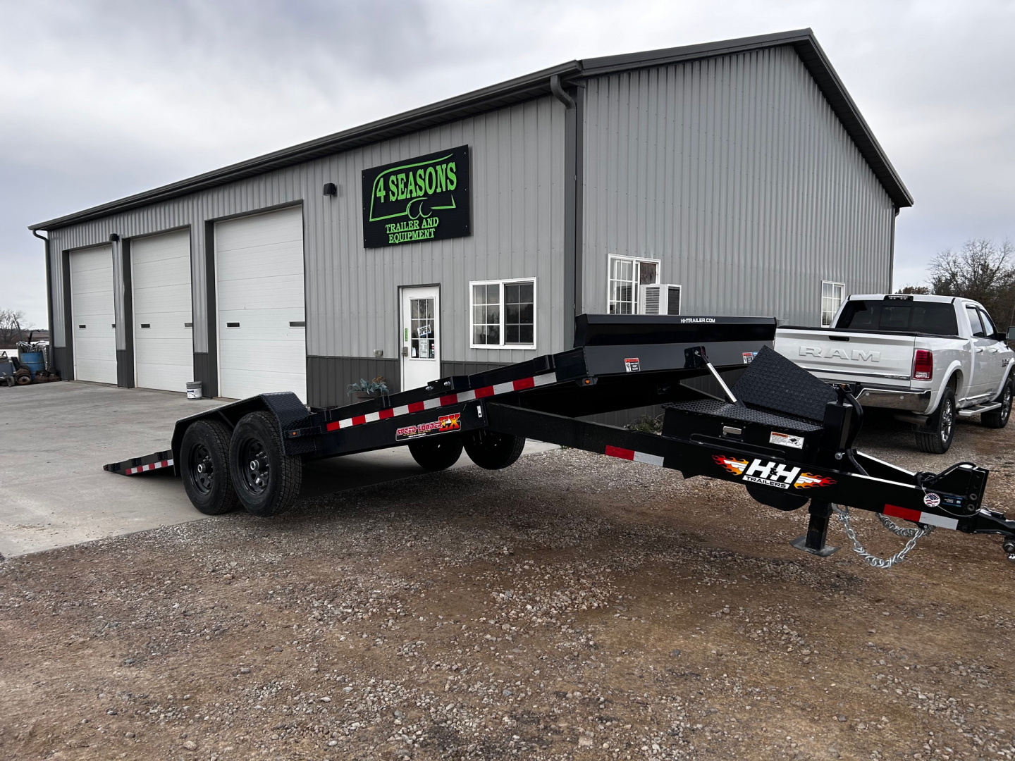 New 2026 H&H Trailers 82"X22' EX 14K SPEEDLOADER POWER TILT Car / Racing Trailer