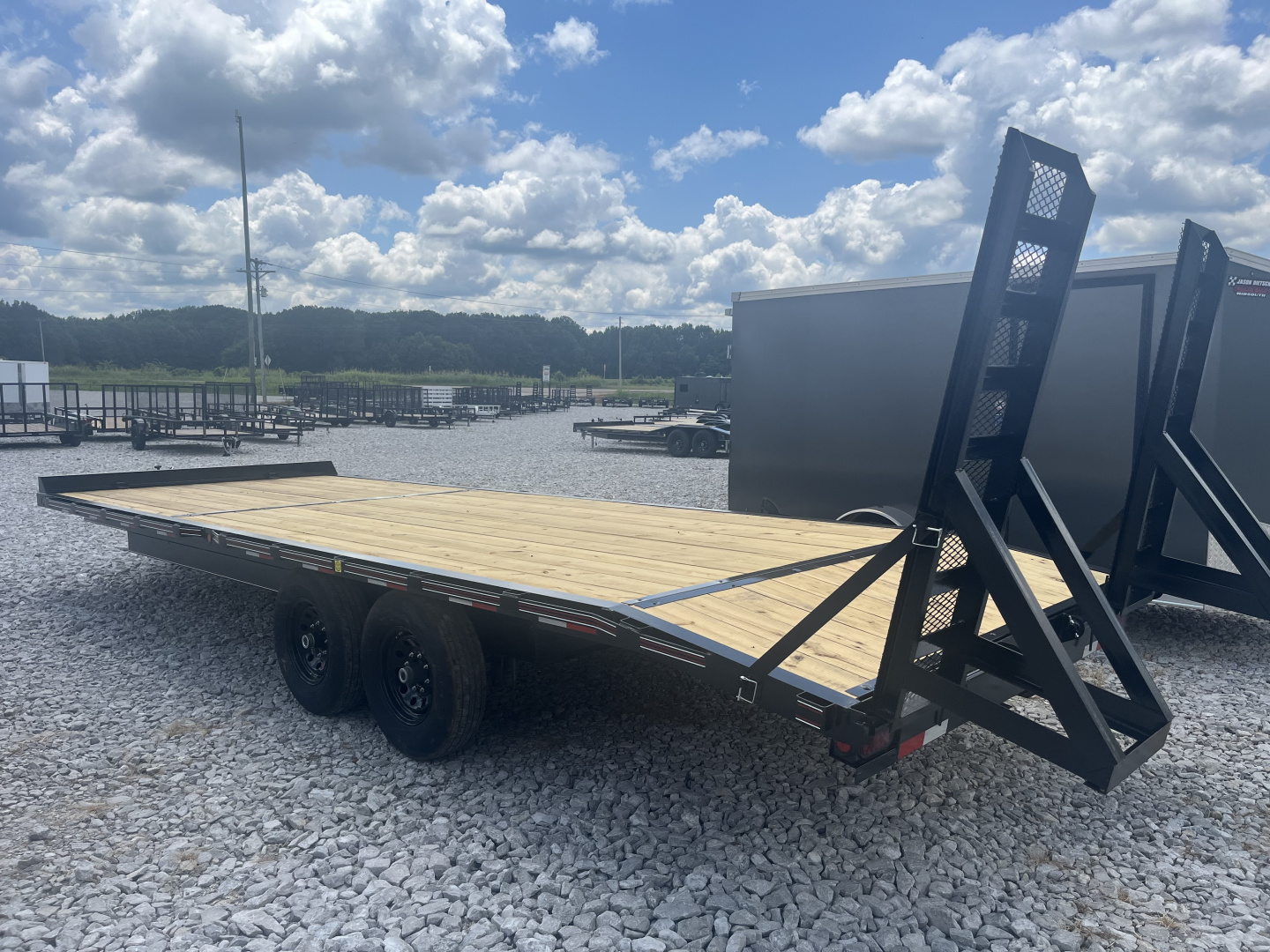 New 2026 Trailblazer 102X24 DECKOVER TRAILER 14K W/STAND UP RAMPS