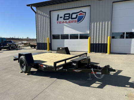 New 2026 H&H Black 78 x12' 7.8k Single Axle Gravity Tilt Trailer