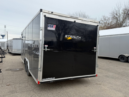 New 2026 Stealth Titan 8.5 x 22 Enclosed Car Hauler with Ramp 10K GVW with 7ft interior and Screwless Exterior