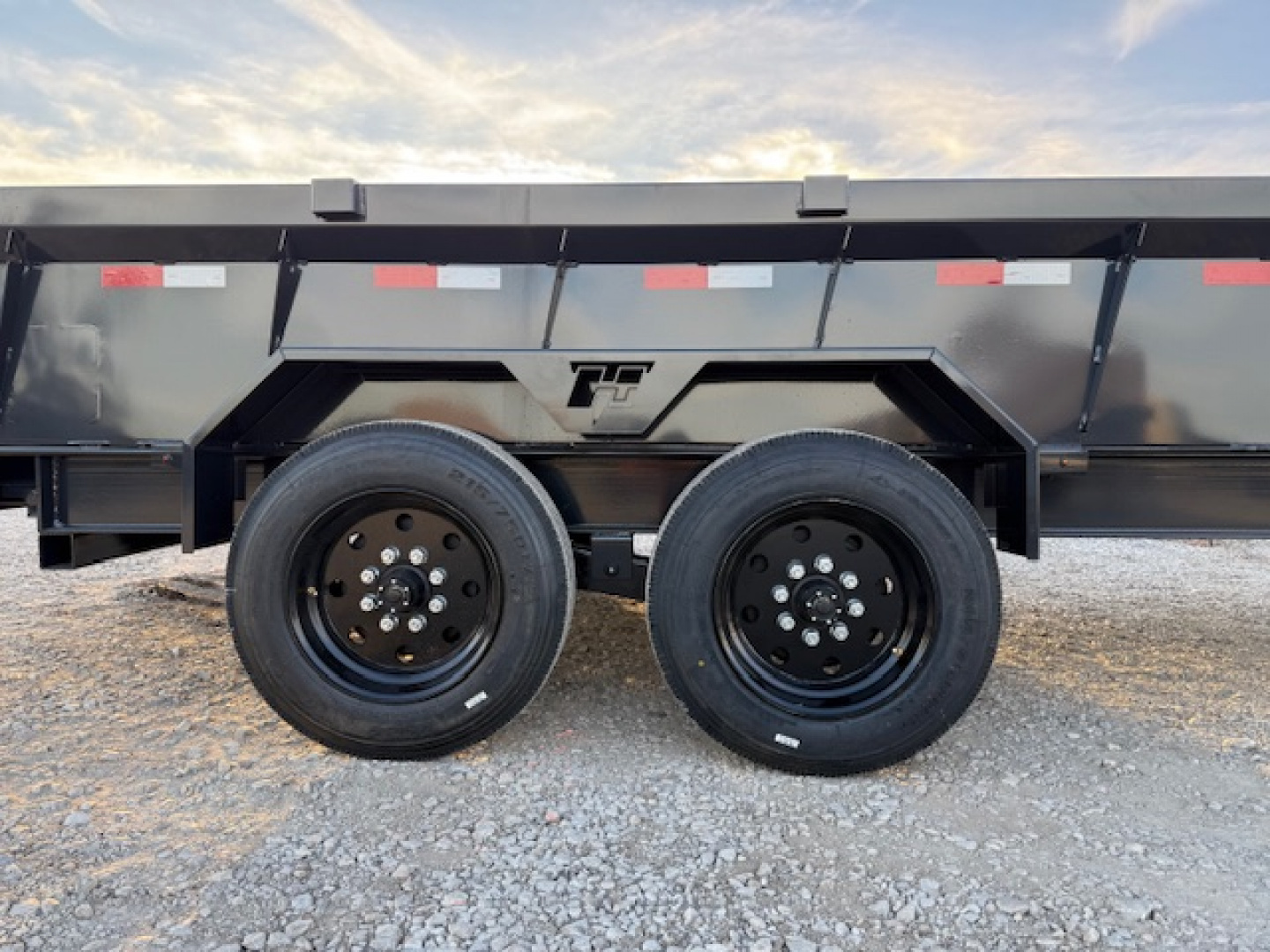 New 2026 Hillcrest Charcoal 7'x16' 17.6k Gooseneck Dump Trailer