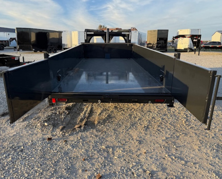 New 2026 Hillcrest Charcoal 7'x16' 17.6k Gooseneck Dump Trailer