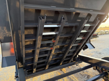 New 2026 Hillcrest Charcoal 7'x16' 17.6k Gooseneck Dump Trailer