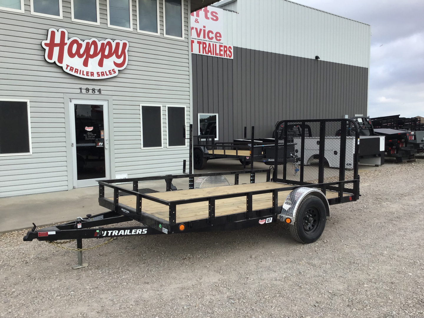 New 2026 PJ 77"x12' Single Axle Utility Trailer - U7