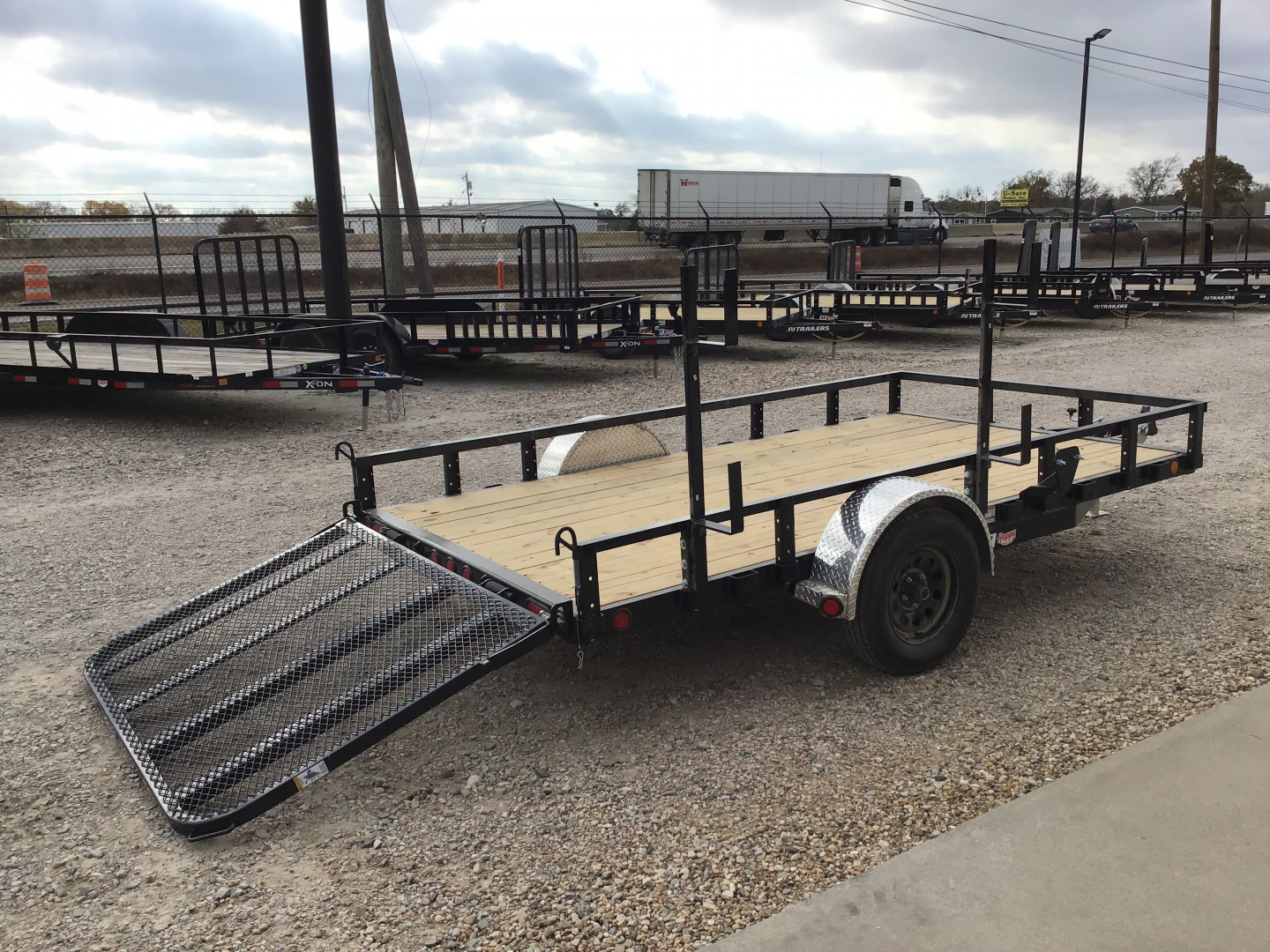 New 2026 PJ 77"x12' Single Axle Utility Trailer - U7