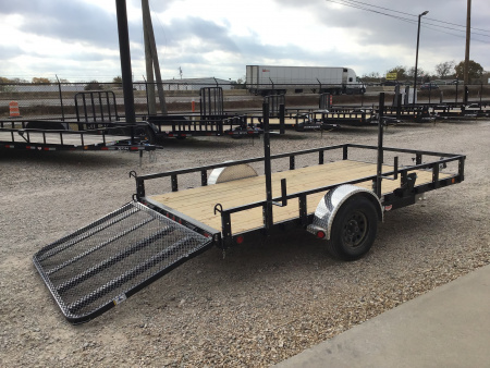 New 2026 PJ 77"x12' Single Axle Utility Trailer - U7