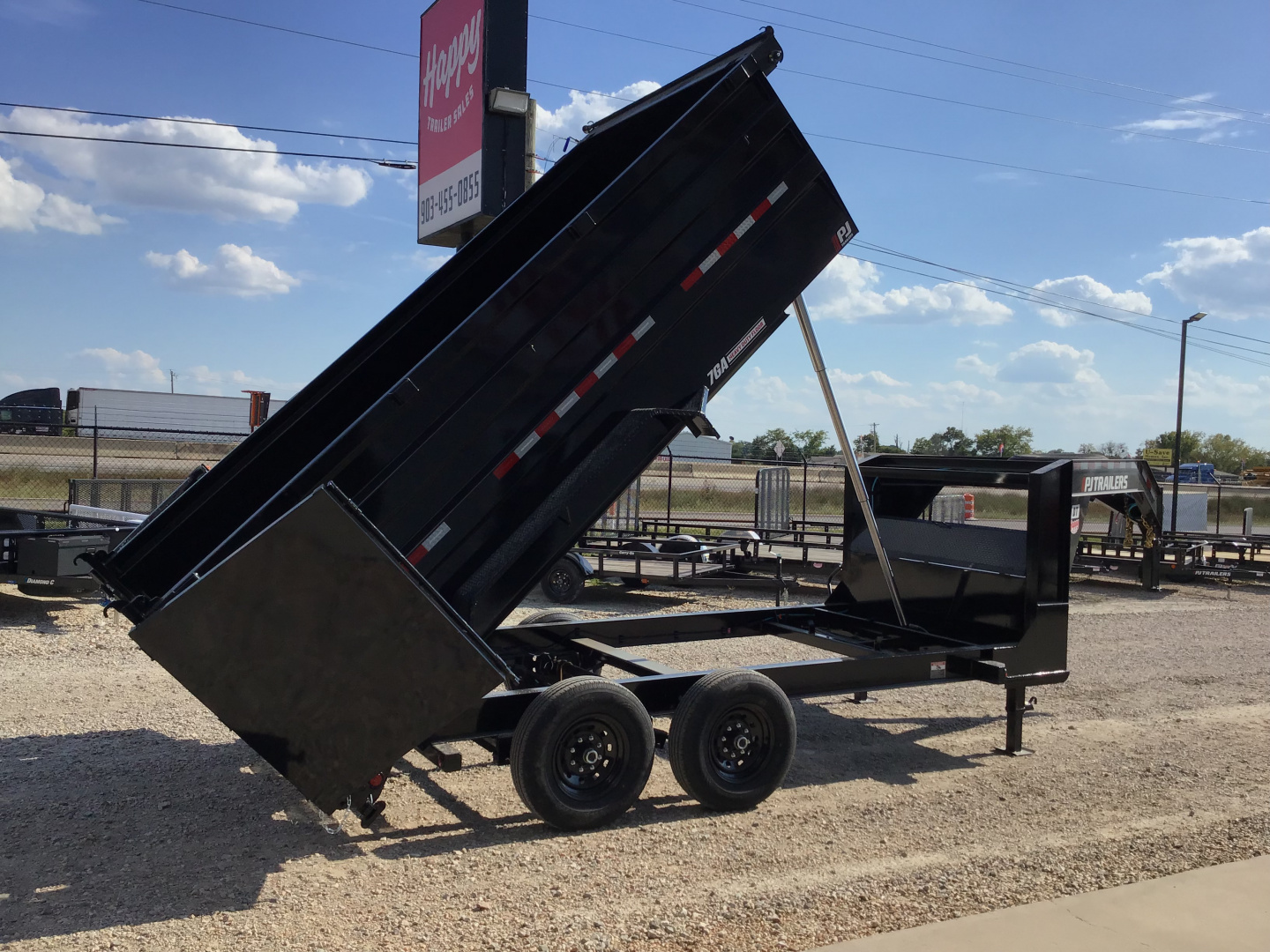 New 2026 PJ 83"x14' GN Tandem Axle Low Pro Telescopic Dump w/ 48" Sides – DT