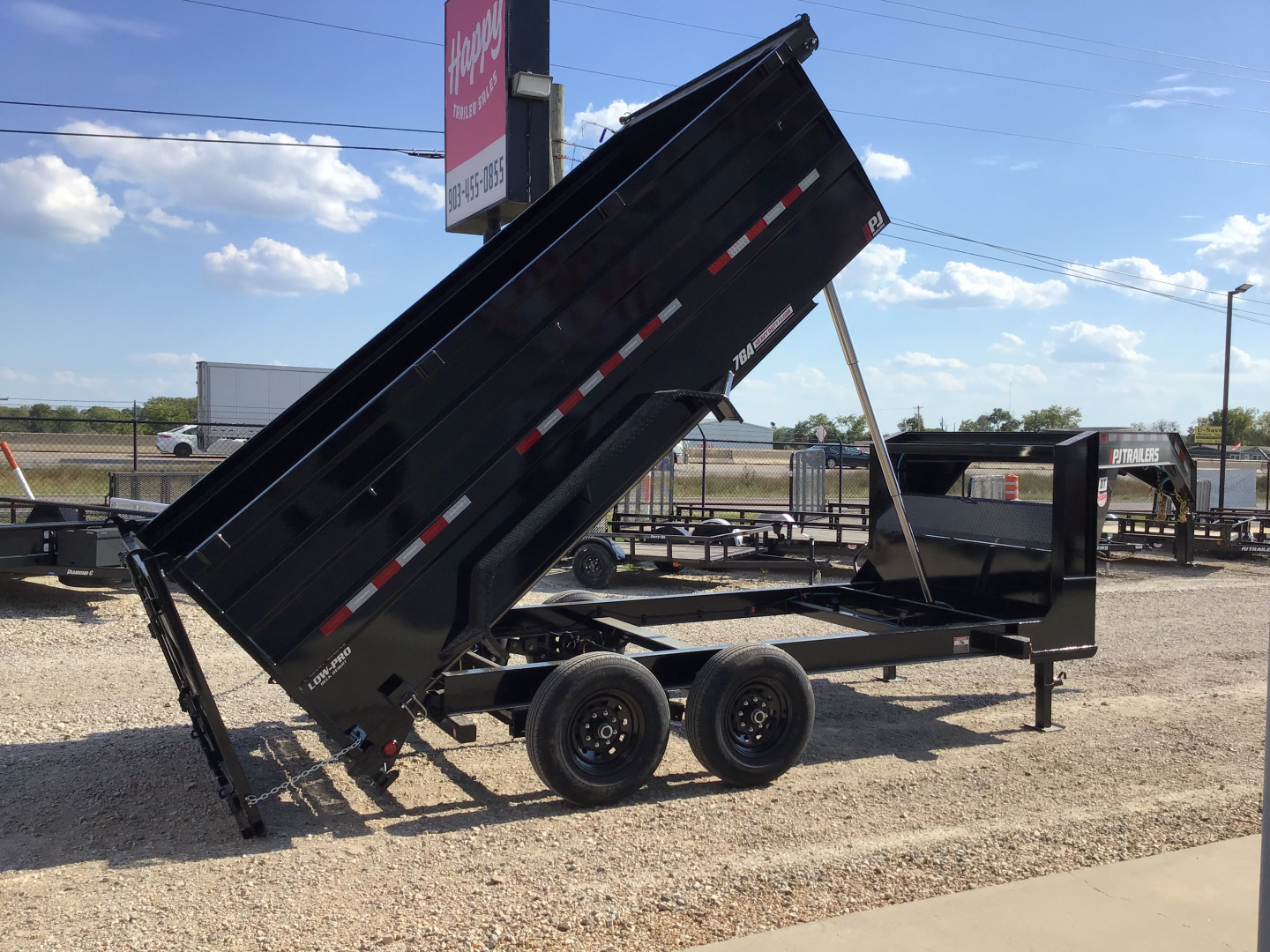 New 2026 PJ 83"x14' GN Tandem Axle Low Pro Telescopic Dump w/ 48" Sides – DT