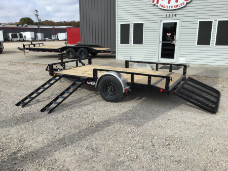 New 2026 PJ 77"x12' Single Axle Utility Trailer - U7