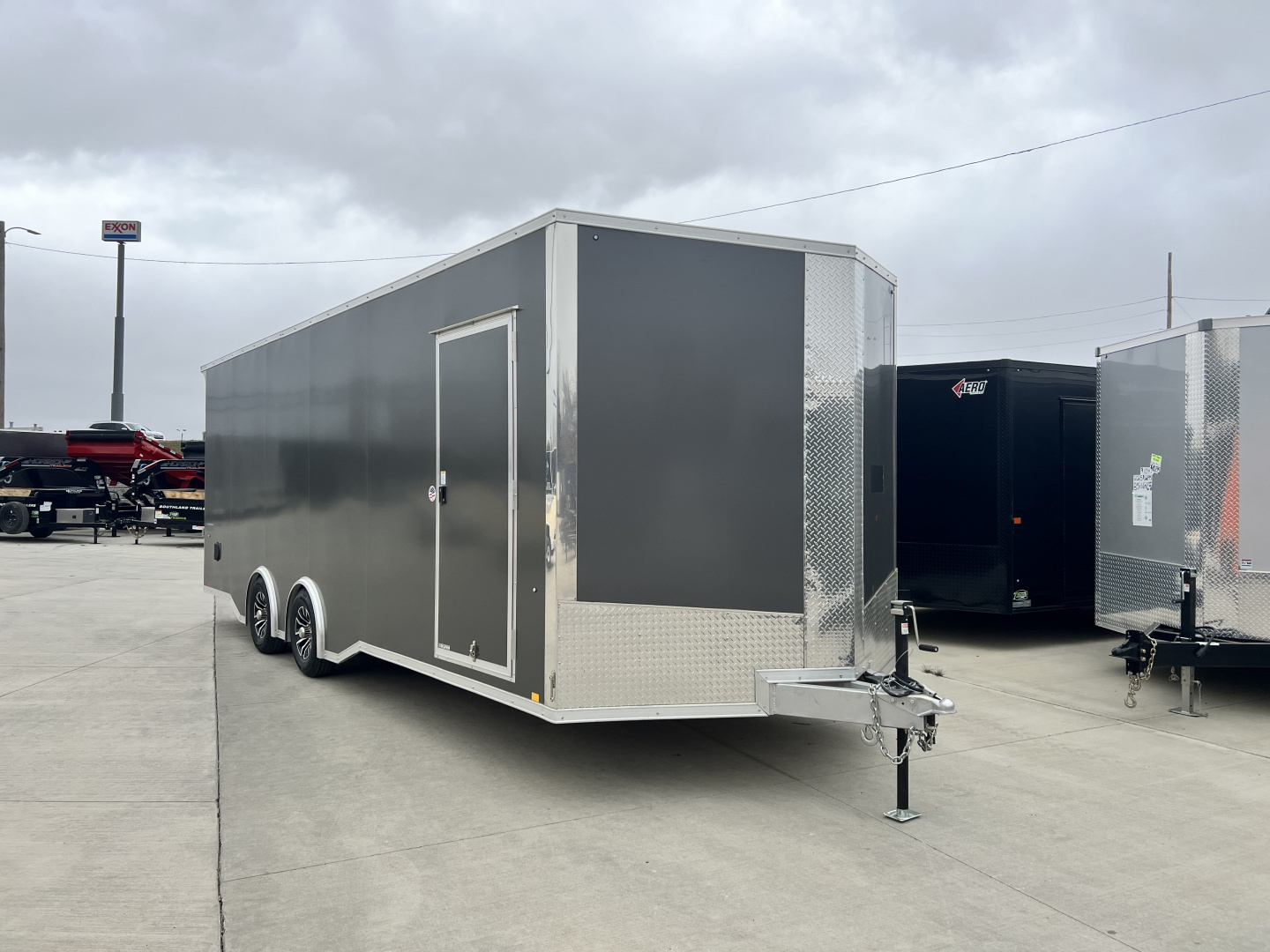 New NEW 2026 Formula Triumph ALUMINUM 8.5x24 +V, 7’ TALL, WHITE Interior, QUALITY Enclosed Rear Ramp Car Hauler Cargo Trailer