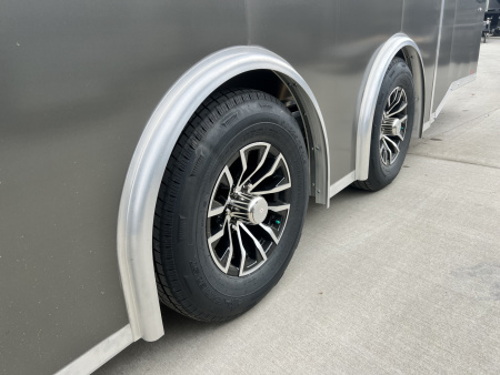 New NEW 2026 Formula Triumph ALUMINUM 8.5x24 +V, 7’ TALL, WHITE Interior, QUALITY Enclosed Rear Ramp Car Hauler Cargo Trailer