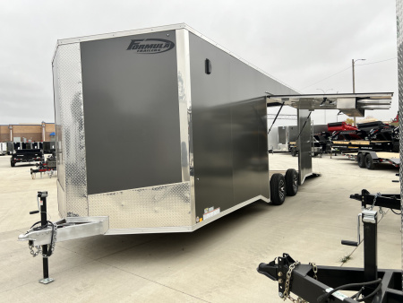 New NEW 2026 Formula Triumph ALUMINUM 8.5x24 +V, 7’ TALL, WHITE Interior, QUALITY Enclosed Rear Ramp Car Hauler Cargo Trailer