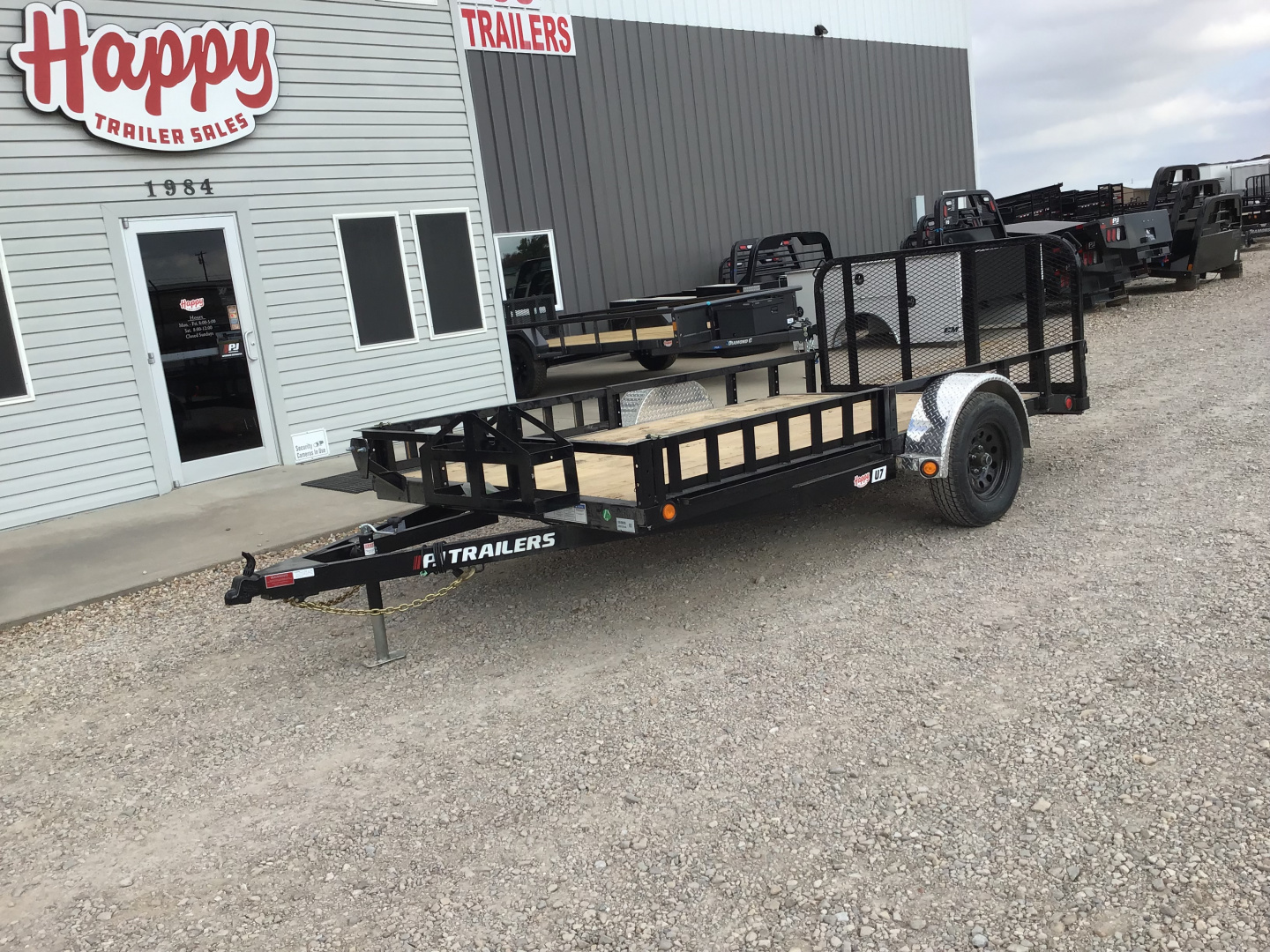 New 2026 PJ 77"x12' Single Axle Utility Trailer - U7