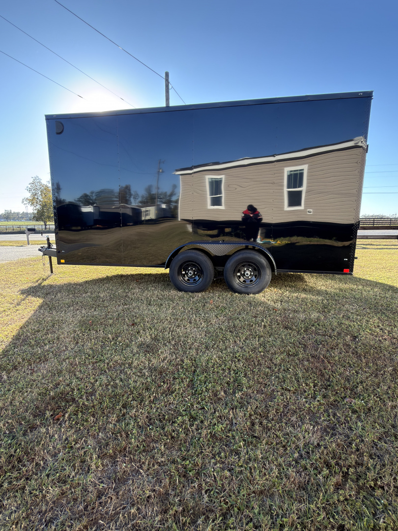 New 2026 Diamond Cargo 7x16TA 7'6" Tall Blackout Edition .080 PolyCor Cargo / Enclosed Trailer