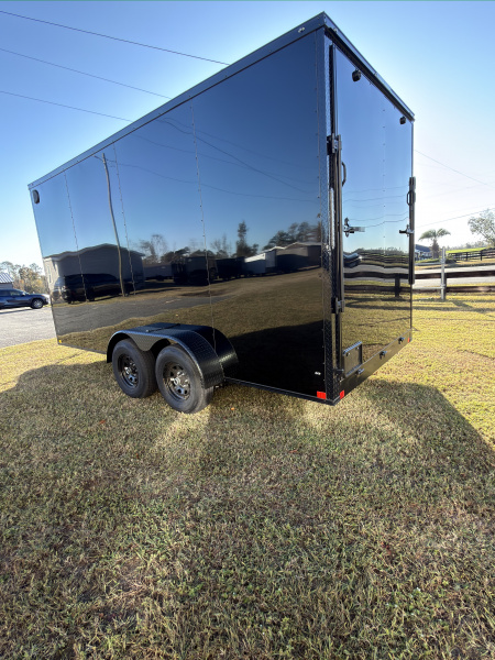 New 2026 Diamond Cargo 7x16TA 7'6" Tall Blackout Edition .080 PolyCor Cargo / Enclosed Trailer