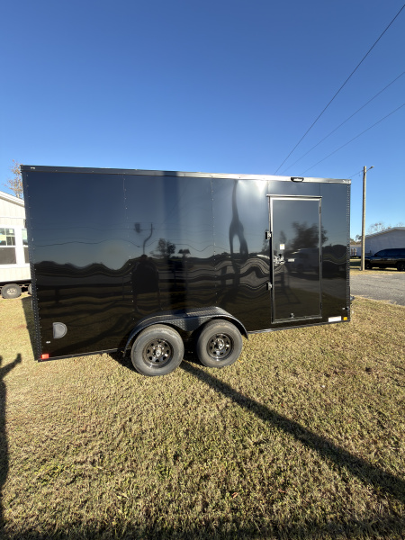 New 2026 Diamond Cargo 7x16TA 7'6" Tall Blackout Edition .080 PolyCor Cargo / Enclosed Trailer
