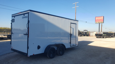 New 2026 Compass 7'x16' Enclosed Cargo Trailer - Indigo DLX