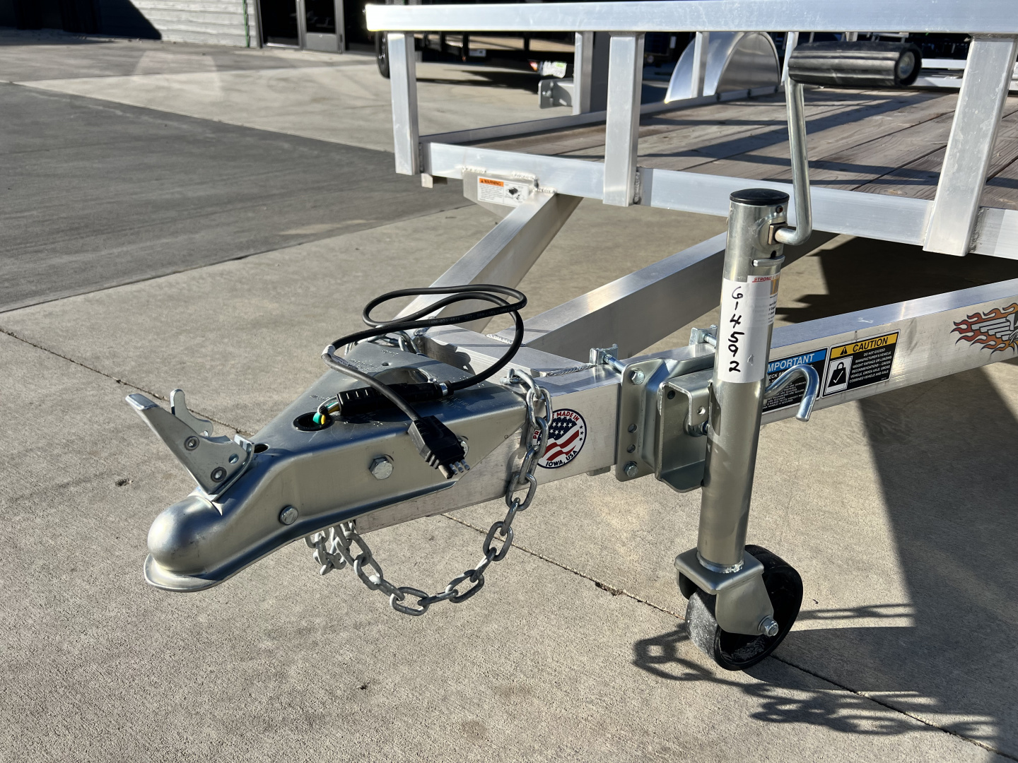 New NEW 2026 H&H 76"x12' Aluminum Flatbed RailSide Utility bi fold gate with aluminum wheels