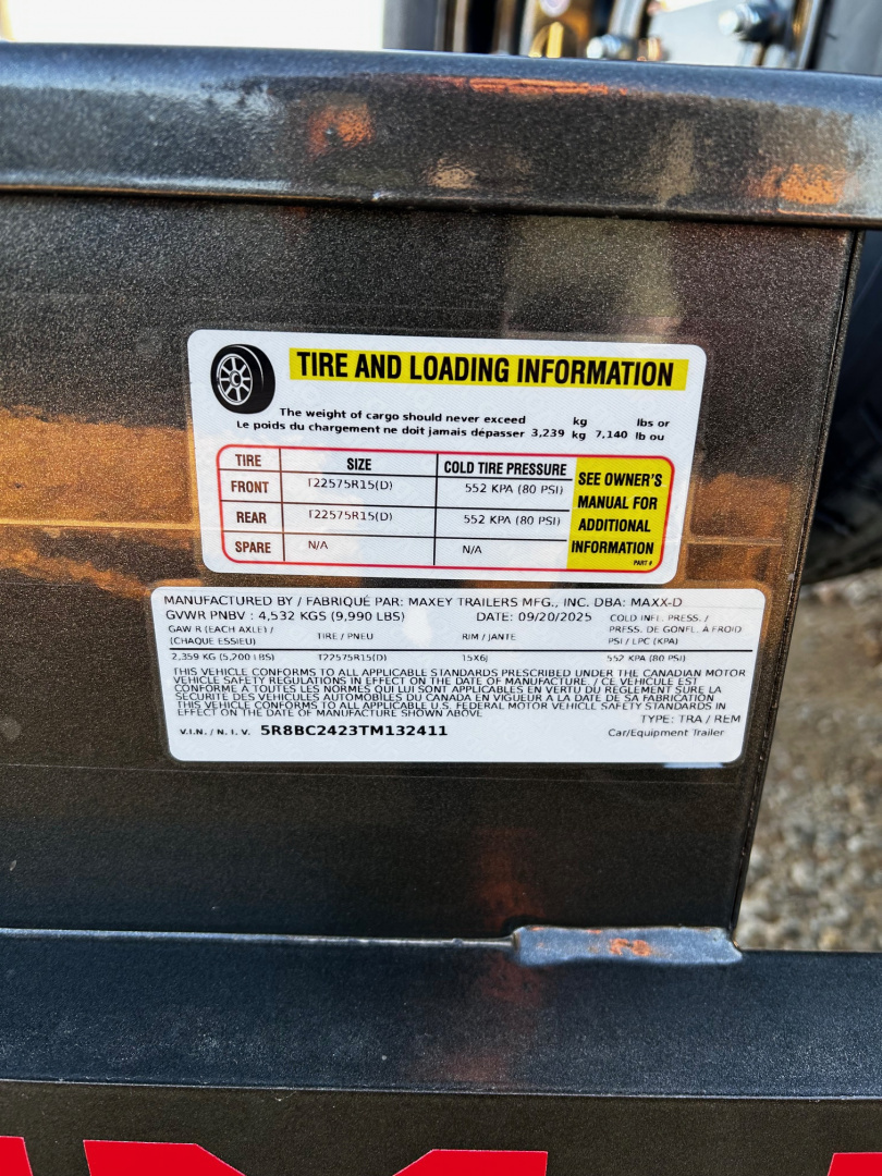 New 2026 MAXXD C5X 83"X24' 9.9K GVWR Car / Racing Trailer