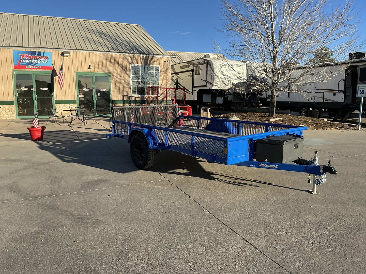 New 6K with Brakes 2026 Diamond C PSA 12X77 Utility Trailer