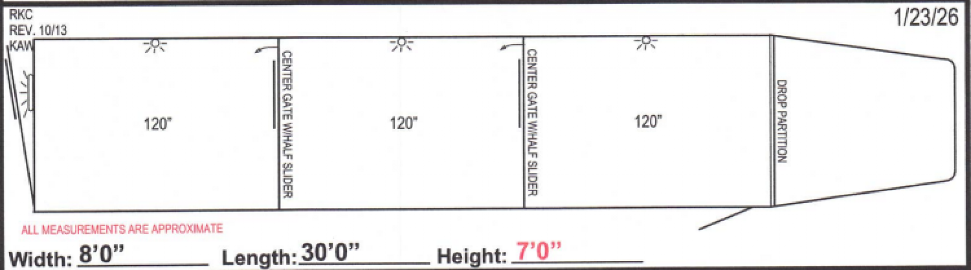 New 2027 4-Star 30' x 8' Stock Trailer
