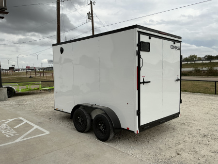 New 2026 Compass 7'x12' Enclosed Cargo Trailer - Indigo DLX