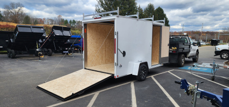 New END OF THE YEAR SALE**6 x 12 Look ST DLX Cargo 3k w/ 4 Ladder Racks