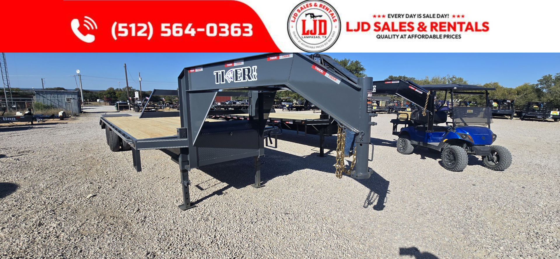 New 2026 Tiger - Gooseneck Flatbed - 102" X 27' - Equipment Trailer