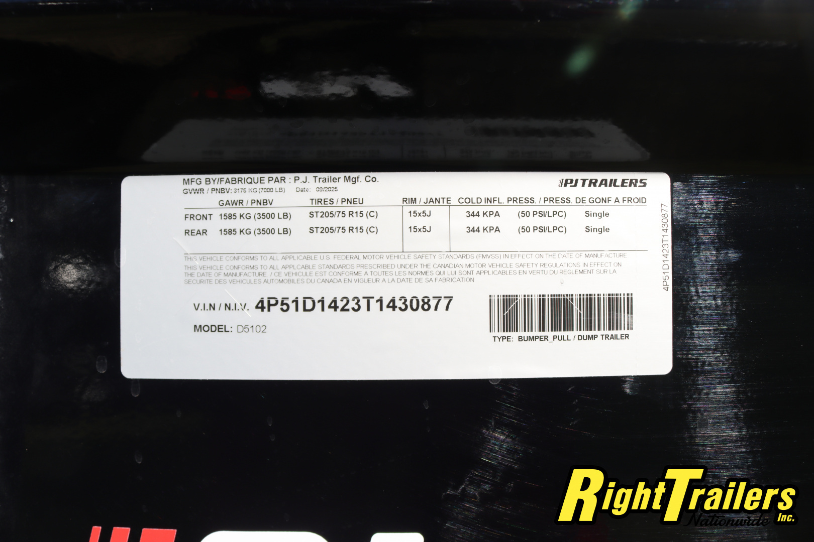 New 2026 5x10 PJ Dump Trailer