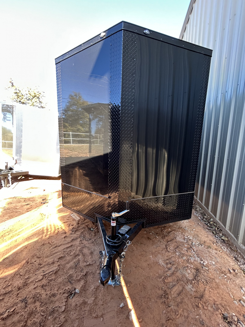 New 2026 Family Trailer 7x16 Tandem Axles Cargo / Enclosed Trailer-Screwless Exterior-Blackout Pkg-Rear Spoiler