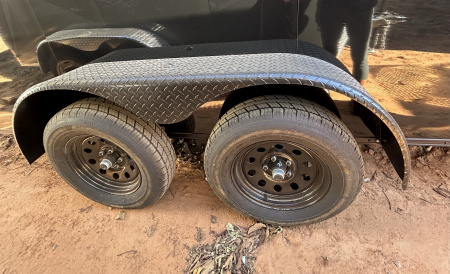 New 2026 Family Trailer 7x16 Tandem Axles Cargo / Enclosed Trailer-Screwless Exterior-Blackout Pkg-Rear Spoiler