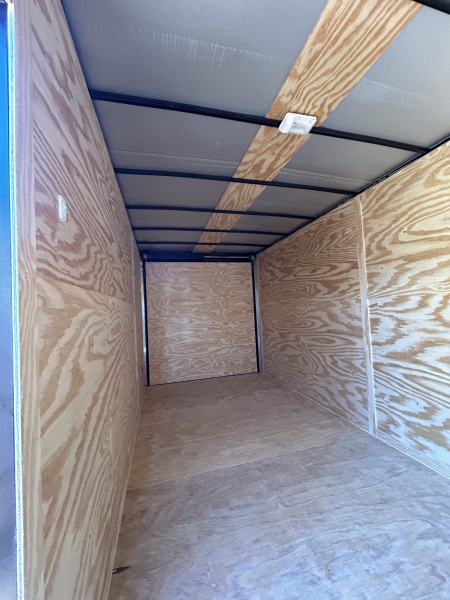 New 2026 Family Trailer 7x16 Tandem Axles Cargo / Enclosed Trailer-Screwless Exterior-Blackout Pkg-Rear Spoiler