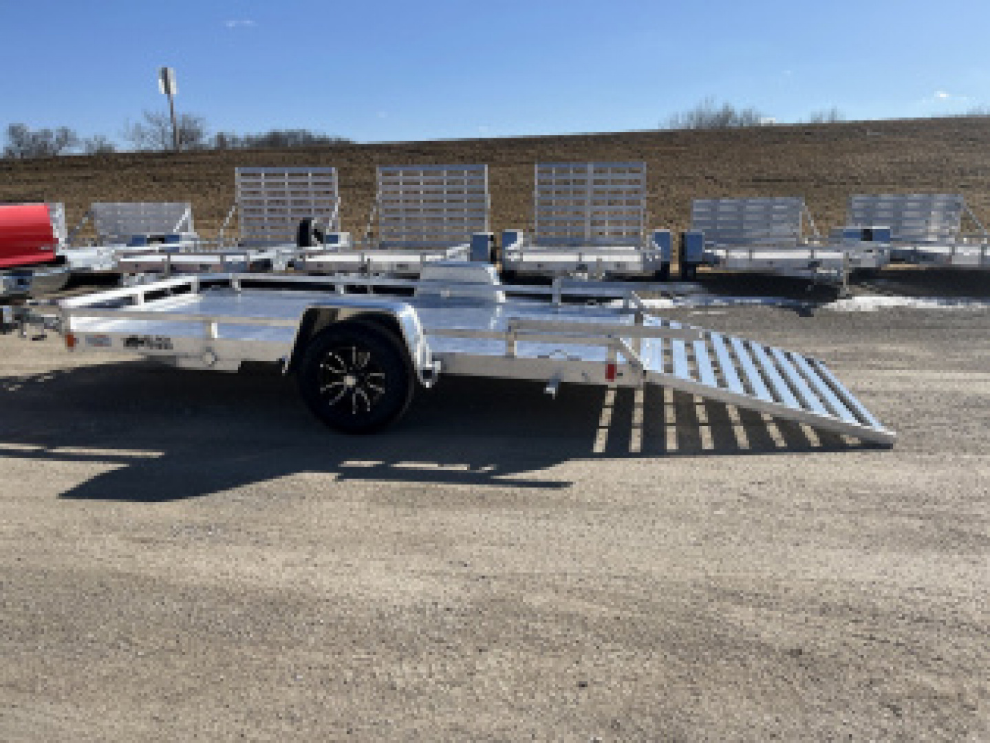 New 2026 Black Rhino *INCOMING* Aluminum 74"x12' Low Profile LPS7812A (ATV / UTV / Side by Side) Utility Trailer
